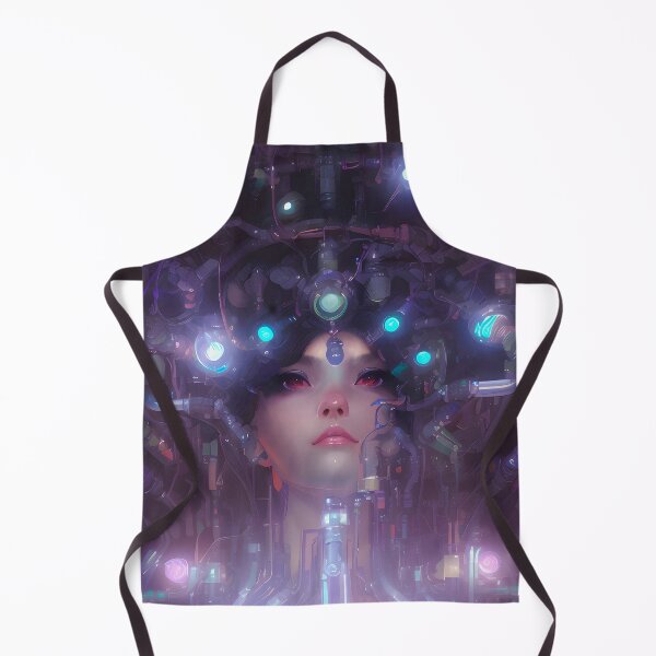 Item preview, Woman's body integrated and fused with machines, expanding the limits of biomechanics. Biopunk art. designed and sold by DibuHumor.