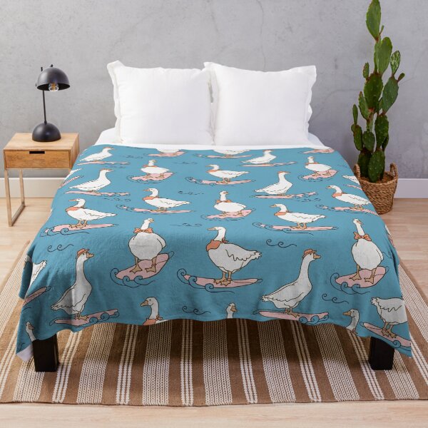 Item preview, Surfing Gooses on Blue Ocean ~ Funny Seamless Pattern designed and sold by Danvrie.