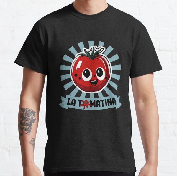 La Tomatina festival.tomato battle in Spain.' Men's T-Shirt
