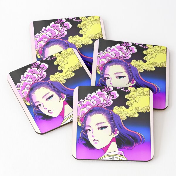 Item preview, Under the Clouds: Retro Anime Lady Design designed and sold by BobbysByBobby.