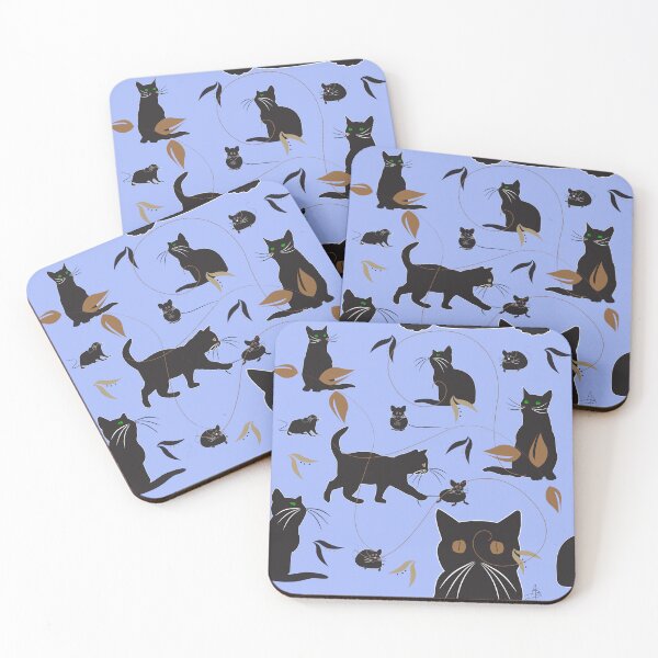 Item preview, Cats chasing mice Blue designed and sold by AmagineDesign.