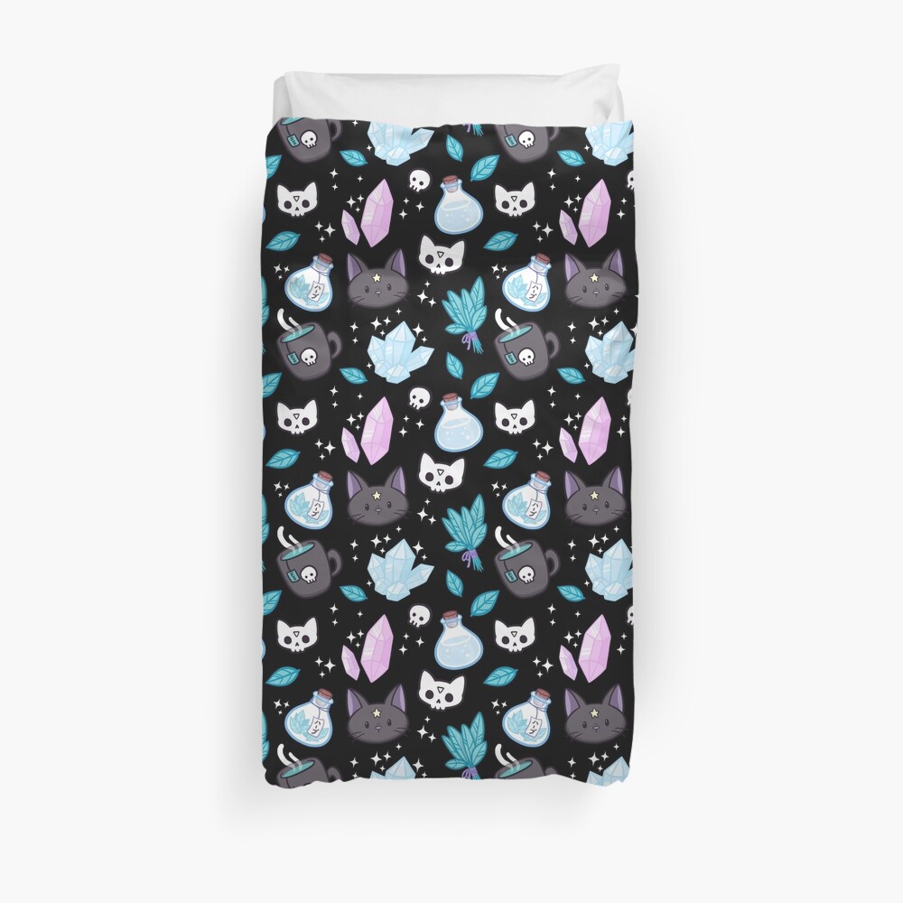 Herb Witch // Black Duvet Cover