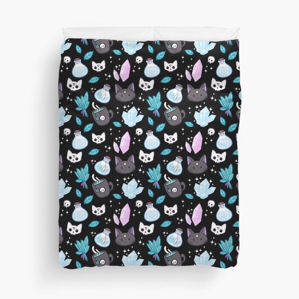 Herb Witch // Black | Nikury Duvet Cover