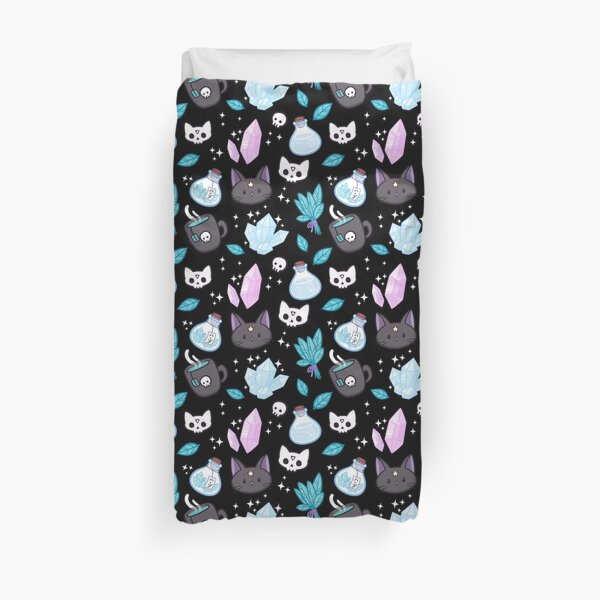 Herb Witch // Black | Nikury Duvet Cover