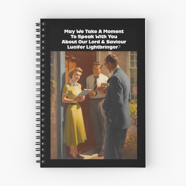 Item preview, Mormon Missionaries - Lucifer Lightbringer - Funny Parody Art designed and sold by Exmo-Army.