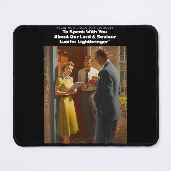 Item preview, Mormon Missionaries - Lucifer Lightbringer - Funny Parody Art designed and sold by Exmo-Army.