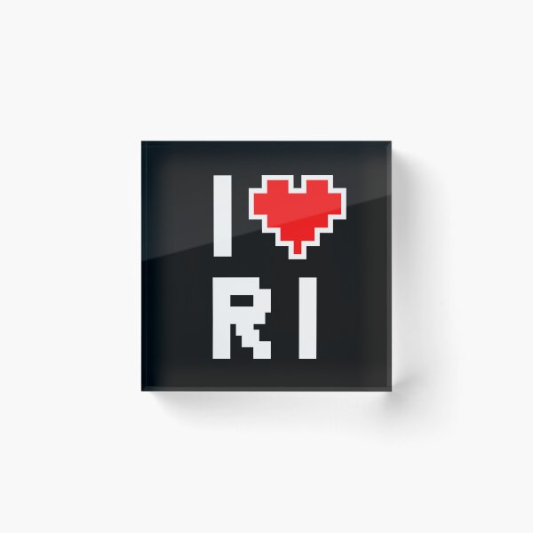 Item preview, I Love Rhode Island - Pixel heart for Rhode Islander gamer designed and sold by abowersock.