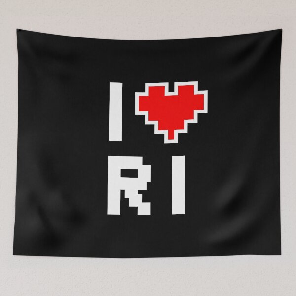 Item preview, I Love Rhode Island - Pixel heart for Rhode Islander gamer designed and sold by abowersock.
