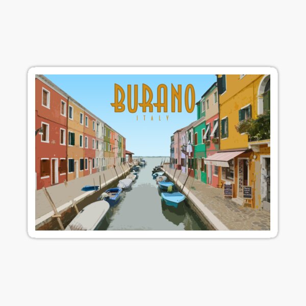 Item preview, burano italy, venice italy sticker, venice travel designed and sold by MadeByEmilyLam.