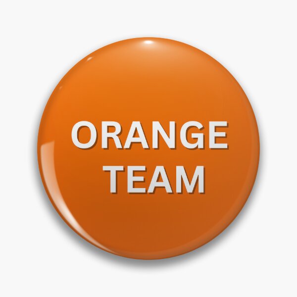 Item preview, Botón de pin de equipo naranja designed and sold by Spreading Smile.