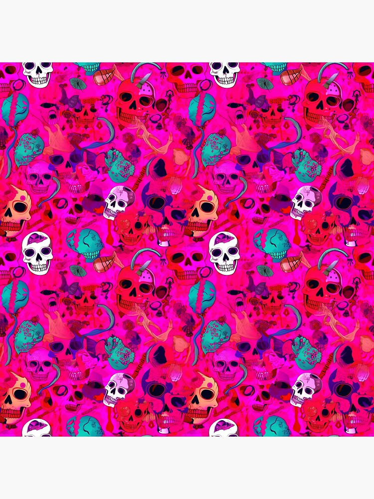 Thumbnail 3 of 3, Sticker, Maximalist Neon Horror designed and sold by silusUK.