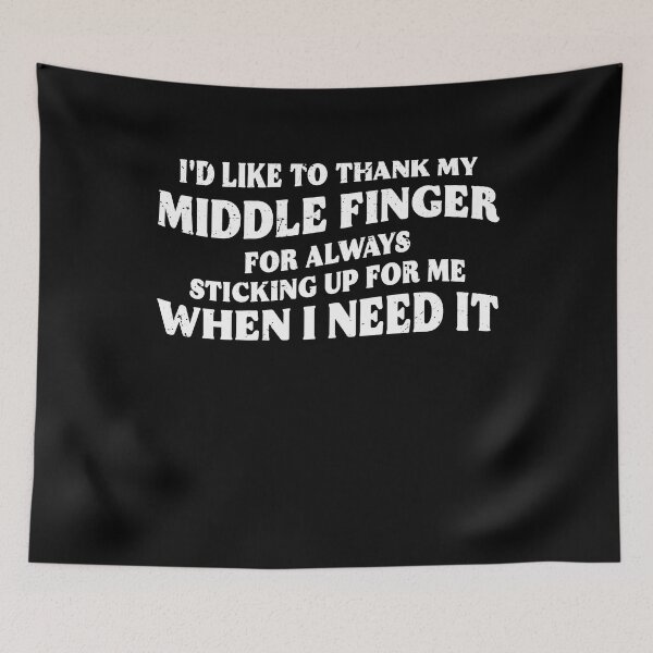 Item preview, I'd Like To thank My Middle Finger Funny Sarcastic Jokes Gift designed and sold by TMelonShop.
