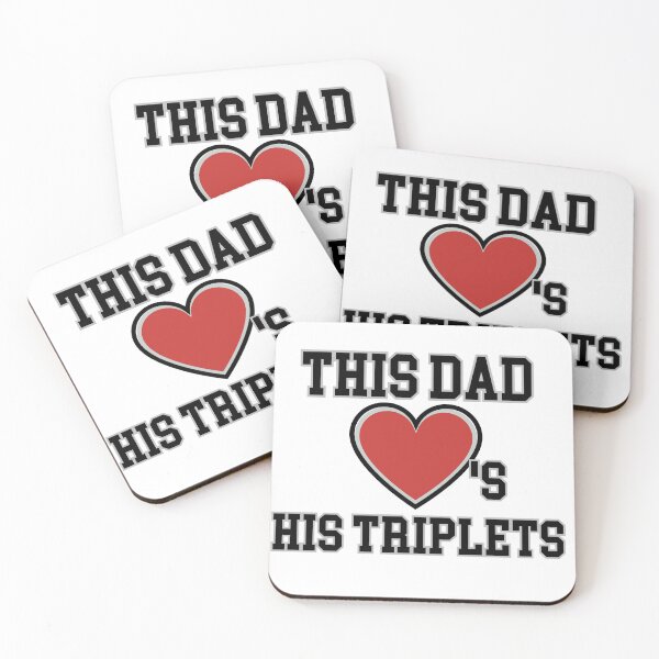 Item preview, This Dad Love's His Triplets T Shirt, Triplets Dad Shirt, Triplet Dad T-Shirt, Father or Triplets Gift designed and sold by CloverAnnie.
