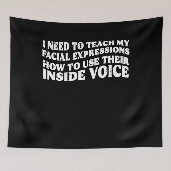 Item preview, My Facial Expressions Use Their Inside Voice Funny Introvert Gift designed and sold by TMelonShop.