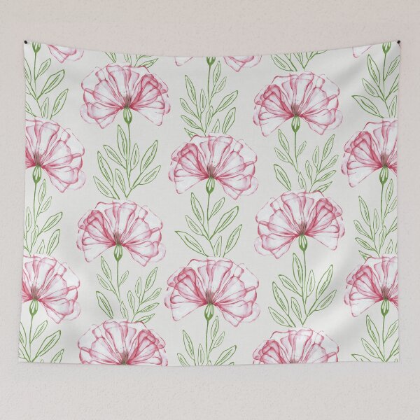 Item preview, Watercolor floral pattern in pink designed and sold by Katj-A-Studio.