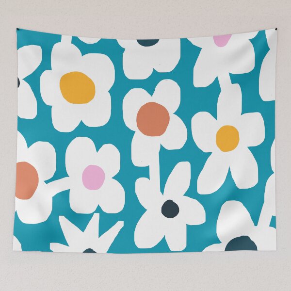 Item preview, Iconic Retro Scandinavian Summer Flowers designed and sold by Deutschic.