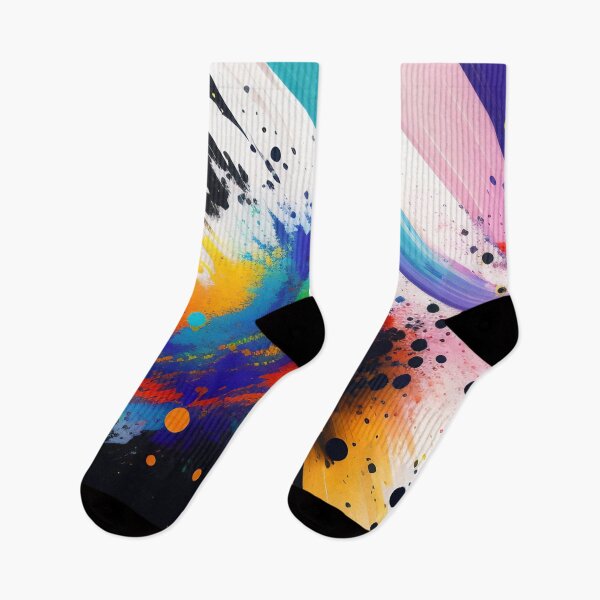 Item preview, Vibrant ink splat design against a black and white background. Color paint splashes. Abstract grunge background. designed and sold by Bookwyrm-Bazaar.