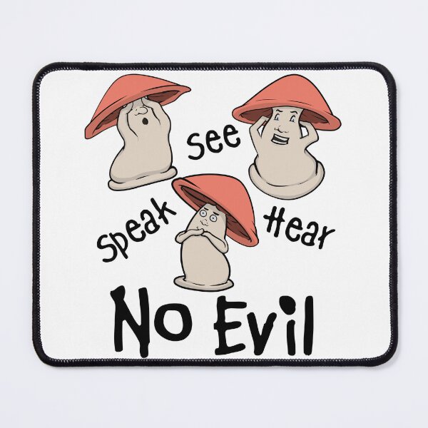 Item preview, See no Evil, Speak No Evil, Hear no Evil Mushrooms designed and sold by CreativeDraws42.
