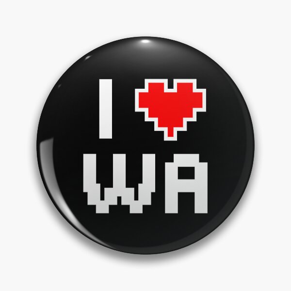 Item preview, I Love Washington - Pixel heart for WA gamer designed and sold by abowersock.