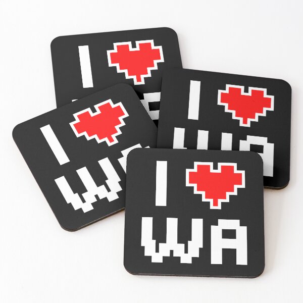 Item preview, I Love Washington - Pixel heart for WA gamer designed and sold by abowersock.