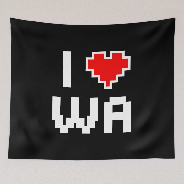 Item preview, I Love Washington - Pixel heart for WA gamer designed and sold by abowersock.