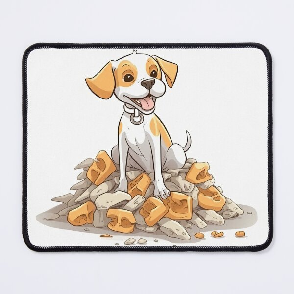 Item preview, Muddy Paws: Cute Cartoon Dog Painting designed and sold by Paintings By Simon .