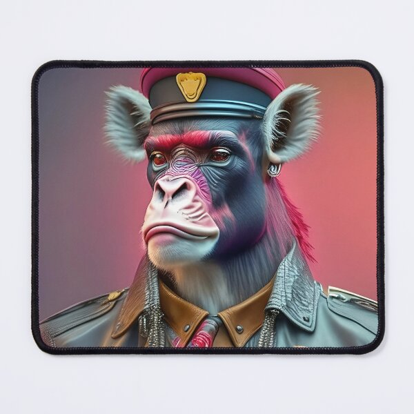 Item preview, Surreal Jungle Officer: Half Monkey Half Deer in Uniform designed and sold by artmanikin.