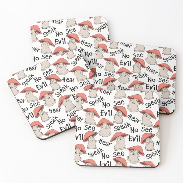 Item preview, See no Evil, Speak No Evil, Hear no Evil Red Mushrooms designed and sold by CreativeDraws42.