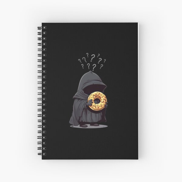 Aperçu de l'œuvre Cavalier noir tenant un anneau de beignet - Fantasy Funny créée et vendue par Fenay Designs.