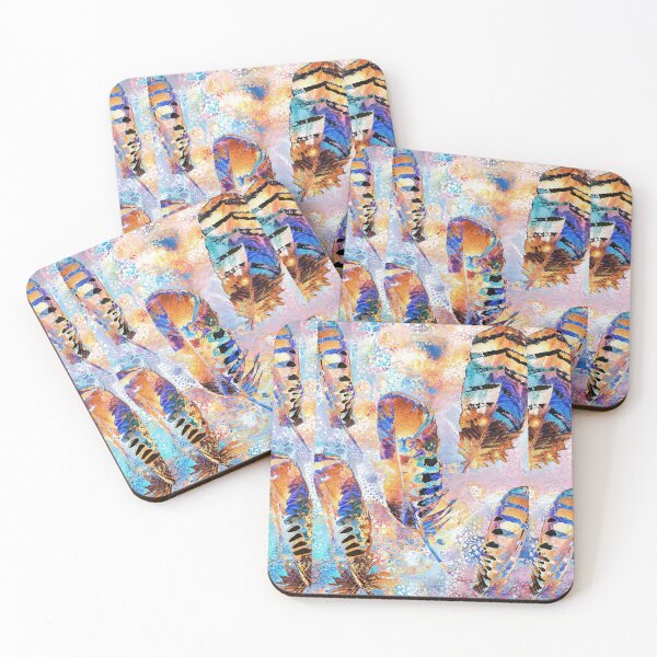 Item preview, Falling Feathers Two Soft Colorful Art designed and sold by Sharon Cummings Art.