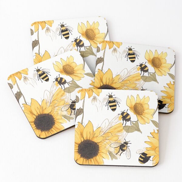 Item preview, Sunflowers and Bumblebees Tall Tile 1 designed and sold by Richard-Y.