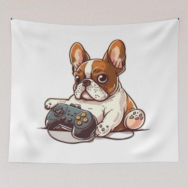 Item preview, Frenchie the Video Gamer French Bulldog  designed and sold by PetsEnough.