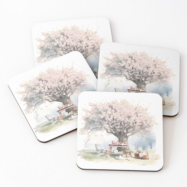 Item preview, Spring sakura cherry blossom hanami picnic under the tree designed and sold by CroffleStudio.