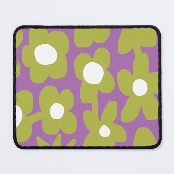 Item preview, Iconic Retro Scandinavian Summer Flowers in Purple and Green designed and sold by Deutschic.