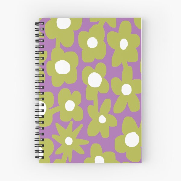 Item preview, Iconic Retro Scandinavian Summer Flowers in Purple and Green designed and sold by Deutschic.