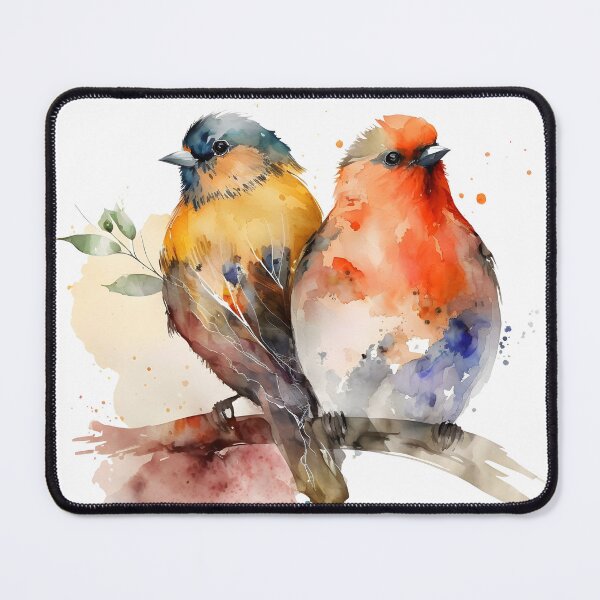 Item preview, Watercolor Birds on the Branch designed and sold by BrushandByte.