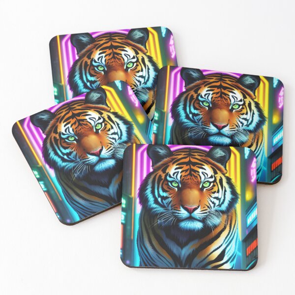 Item preview, Cyber Tiger Cyberpunk Style Art designed and sold by CyberArtWorld.