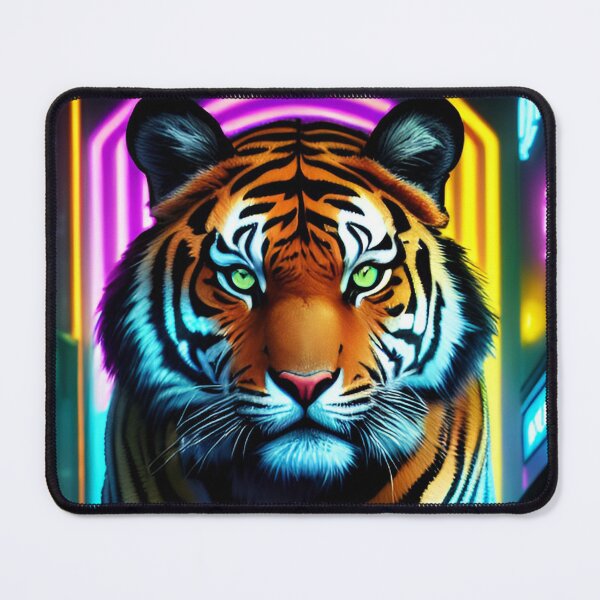Item preview, Cyber Tiger Cyberpunk Style Art designed and sold by CyberArtWorld.
