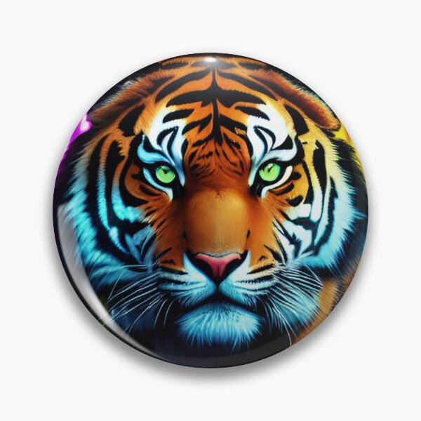 Artikelvorschau, Kunst im Cyber-Tiger-Cyberpunk-Stil entworfen und verkauft von CyberArtWorld.