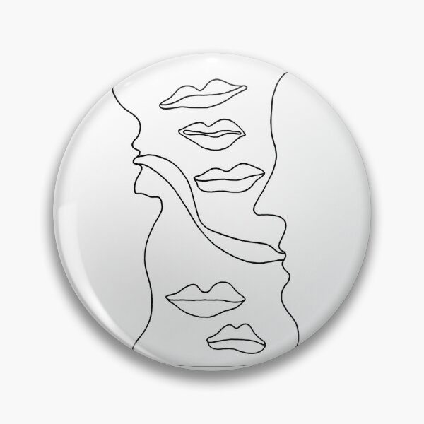 Item preview, Linear abstract illustration with mouth motif designed and sold by WRECZ.