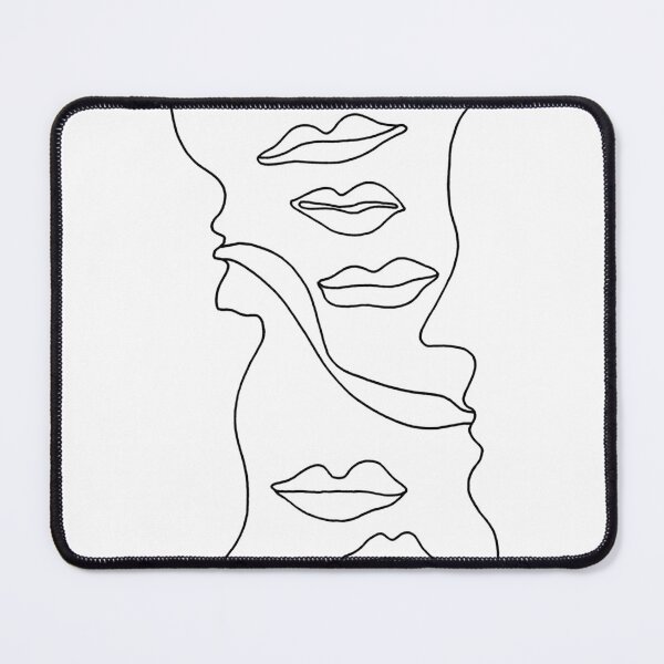 Item preview, Linear abstract illustration with mouth motif designed and sold by WRECZ.