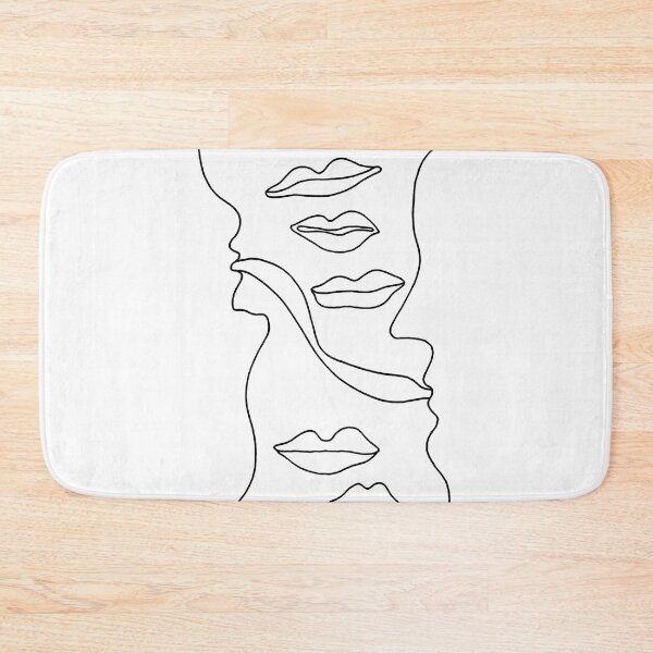 Item preview, Linear abstract illustration with mouth motif designed and sold by WRECZ.