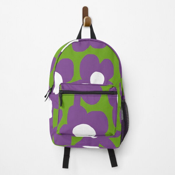 Item preview, Iconic Retro Scandinavian Summer Flowers in Green and Purple designed and sold by Deutschic.