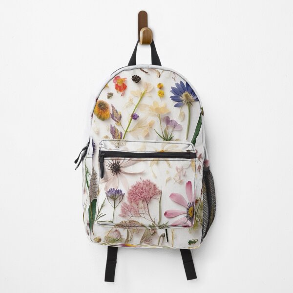 Item preview, Pressed Flowers: A Captivating Study in Nature's Artistry - Pressed Dried flowers on white background designed and sold by EmeraldeaArt.