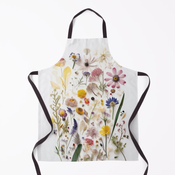 Item preview, Pressed Flowers: A Captivating Study in Nature's Artistry - Pressed Dried flowers on white background designed and sold by EmeraldeaArt.