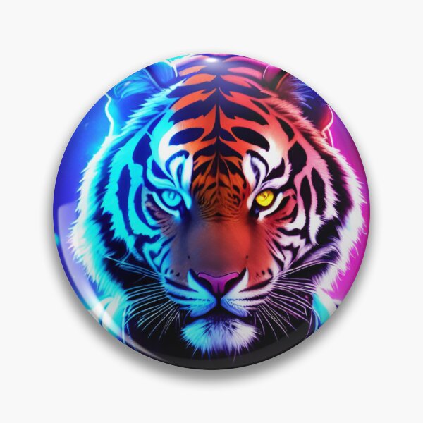 Artikelvorschau, Kunst im Cyber-Tiger-Cyberpunk-Stil entworfen und verkauft von CyberArtWorld.