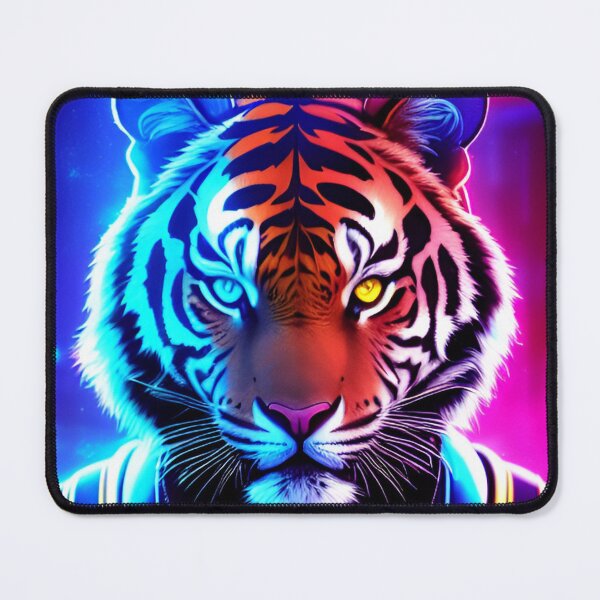 Item preview, Cyber Tiger Cyberpunk Style Art designed and sold by CyberArtWorld.