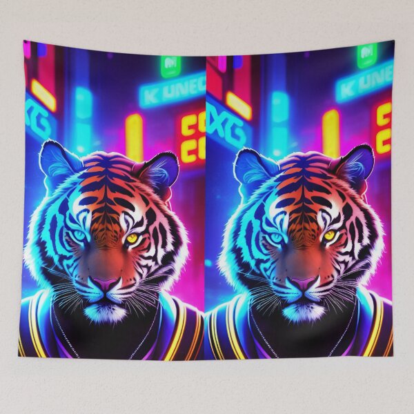 Item preview, Cyber Tiger Cyberpunk Style Art designed and sold by CyberArtWorld.