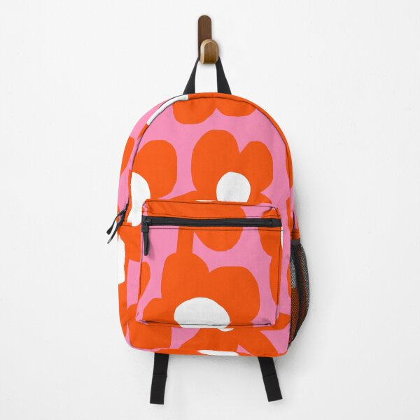 Item preview, Iconic Retro Scandinavian Summer Flowers in Hot Pink and Orange designed and sold by Deutschic.
