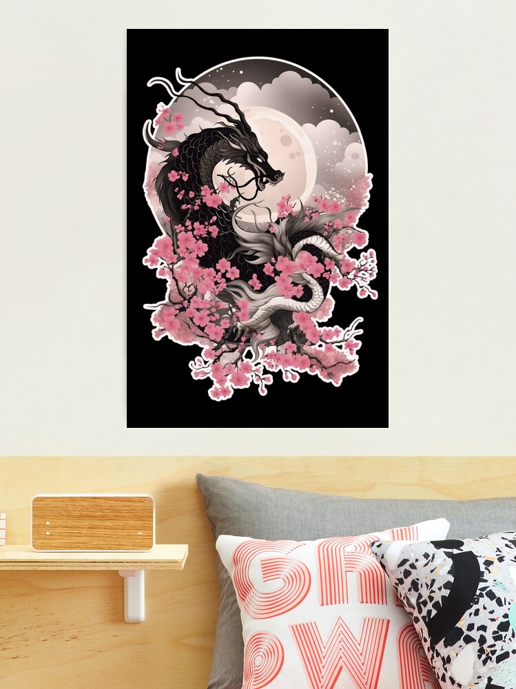 Japanese Dragon & Cherry Blossoms
